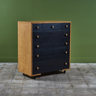 Paul Frankl Cork Highboy Dresser for Johnson Furniture Co.