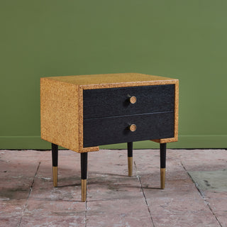 Pair of Paul Frankl Cork Nightstands for Johnson Furniture Co.