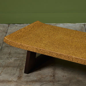 Paul Frankl Rectangular Cork Coffee Table or Bench for Johnson Furniture Co.