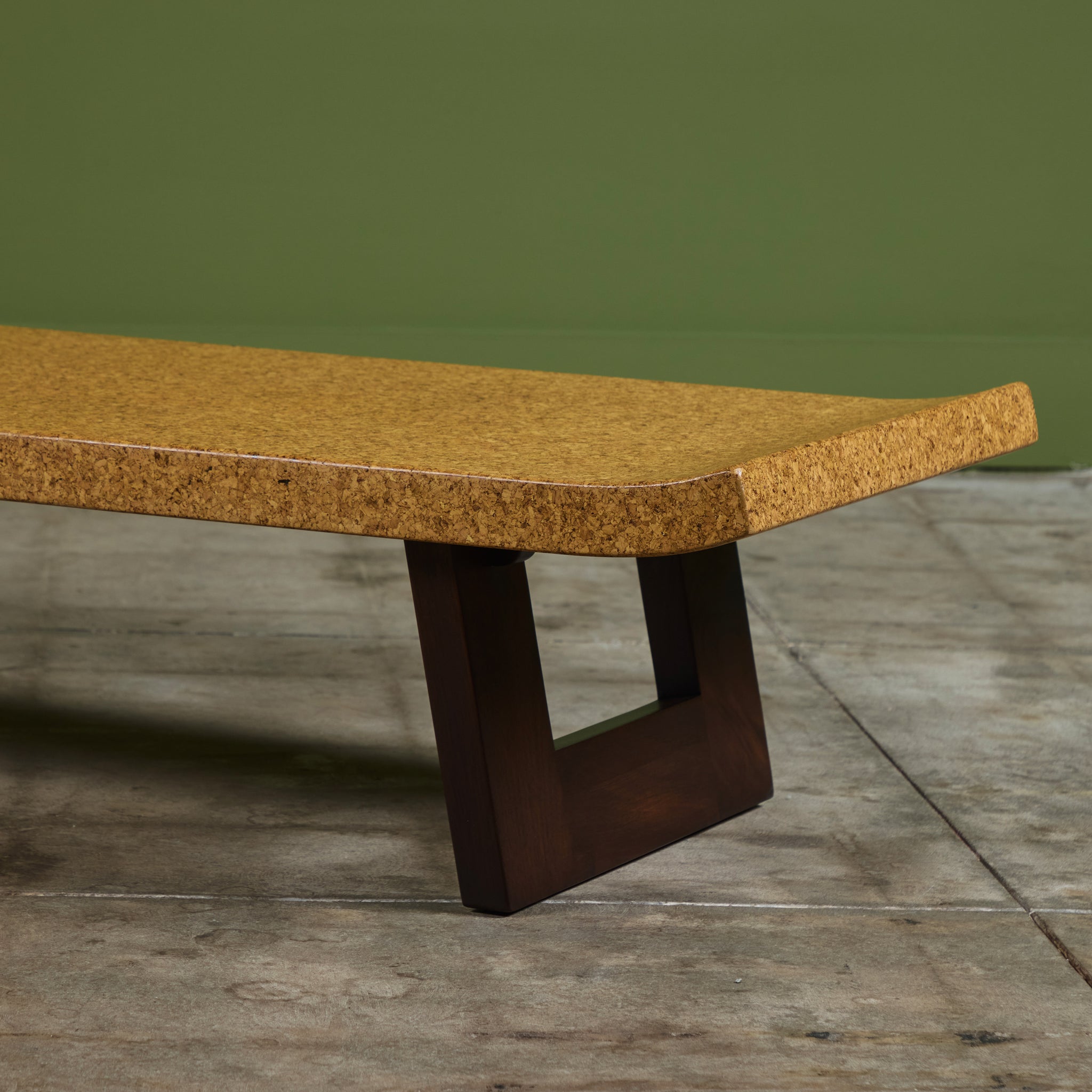 Paul Frankl Rectangular Cork Coffee Table or Bench for Johnson Furniture Co.