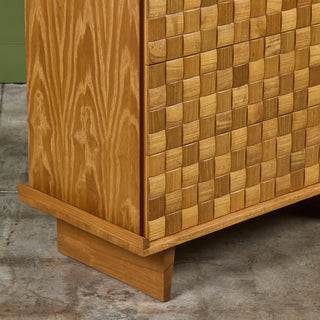 Paul Laszlo "Basket Weave" Highboy Dresser for Brown Saltman