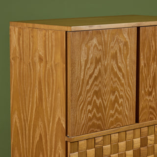 Paul Laszlo "Basket Weave" Highboy Dresser for Brown Saltman