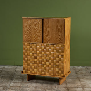 Paul Laszlo "Basket Weave" Highboy Dresser for Brown Saltman