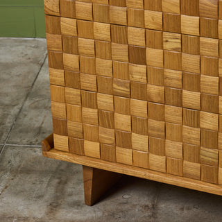 Paul Laszlo "Basket Weave" Highboy Dresser for Brown Saltman