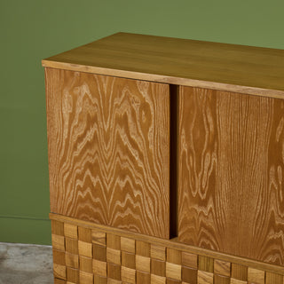 Paul Laszlo "Basket Weave" Highboy Dresser for Brown Saltman