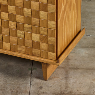 Paul Laszlo "Basket Weave" Highboy Dresser for Brown Saltman