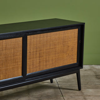 Paul McCobb Style Credenza with Cane Door Fronts