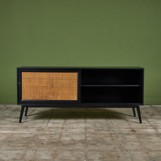 Paul McCobb Style Credenza with Cane Door Fronts