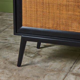 Paul McCobb Style Credenza with Cane Door Fronts