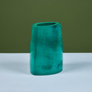 Robert Kuo Green Peking Glass Vase