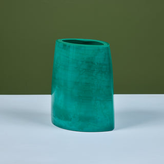 Robert Kuo Green Peking Glass Vase