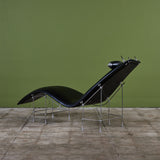 Peter Prasil Leather Chaise Lounge Chair