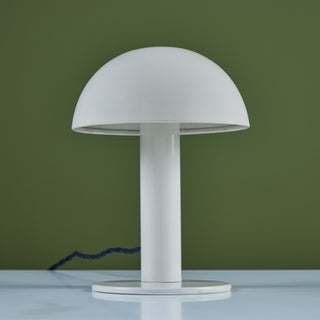 Enameled Mushroom Shade Table Lamp