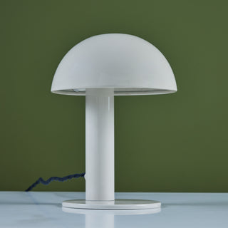 Enameled Mushroom Shade Table Lamp