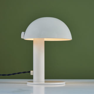 Enameled Mushroom Shade Table Lamp