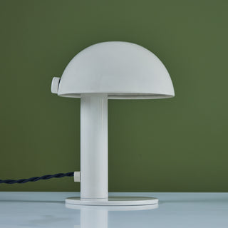 Enameled Mushroom Shade Table Lamp