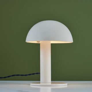 Enameled Mushroom Shade Table Lamp