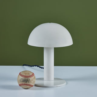 Enameled Mushroom Shade Table Lamp