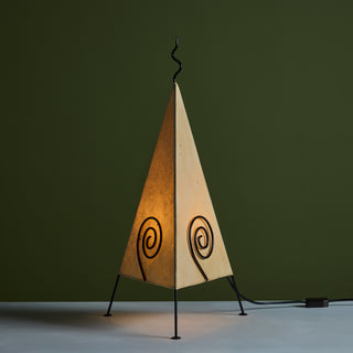 Postmodern Pyramid Paper Shade Table Lamp