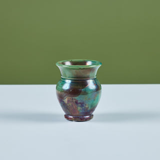 Raku Glazed Tulip Vase