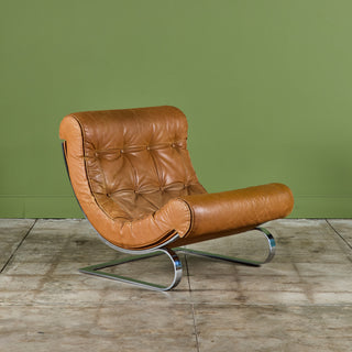 Renato Balestra Leather Lounge Chair for Cinova