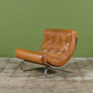 Renato Balestra Leather Lounge Chair for Cinova