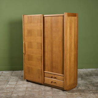 Robert Guillerme and Jacques Chambron Oak Wardrobe