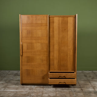 Robert Guillerme and Jacques Chambron Oak Wardrobe