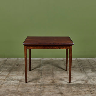 Danish Rosewood and Leather Top Game Table