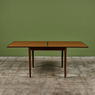 Danish Rosewood and Leather Top Game Table