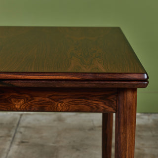 Danish Rosewood and Leather Top Game Table