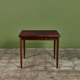 Danish Rosewood and Leather Top Game Table