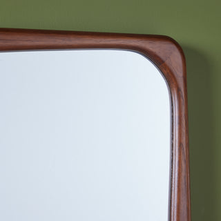 Sculptural Walnut Wall Mirror