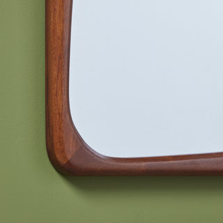 Sculptural Walnut Wall Mirror