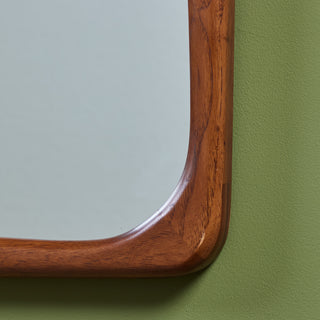 Sculptural Walnut Wall Mirror