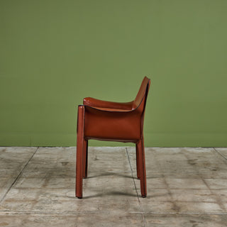 ON HOLD ** Set of Ten Mario Bellini Cab Armchairs for Cassina