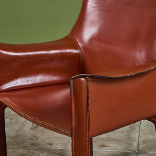 ON HOLD ** Set of Ten Mario Bellini Cab Armchairs for Cassina