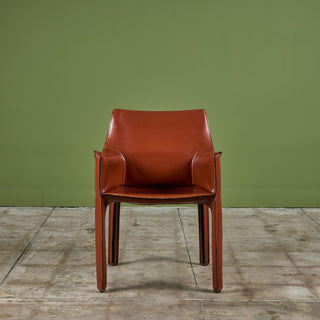 ON HOLD ** Set of Ten Mario Bellini Cab Armchairs for Cassina