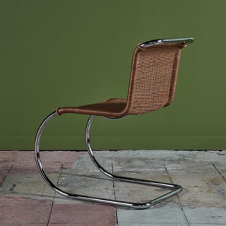 Mies Van Der Rohe Cantilevered Cane Dining Chair for Knoll