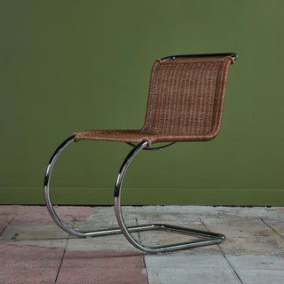 Mies Van Der Rohe Cantilevered Cane Dining Chair for Knoll