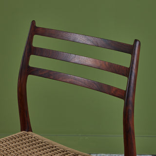 Set of Eight Model 78 Rosewood Dining Chairs by N.O. Møller