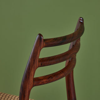 Set of Eight Model 78 Rosewood Dining Chairs by N.O. Møller