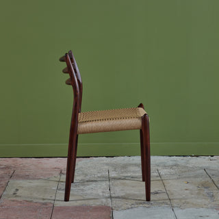 Set of Eight Model 78 Rosewood Dining Chairs by N.O. Møller