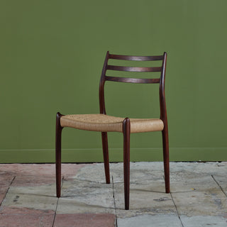 Set of Eight Model 78 Rosewood Dining Chairs by N.O. Møller