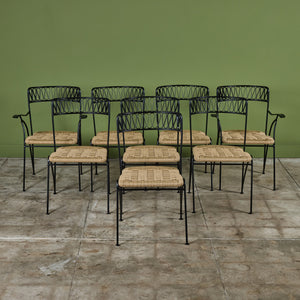 Set of Eight Maurizio Tempestini "Ribbon" Patio Chairs for Salterini