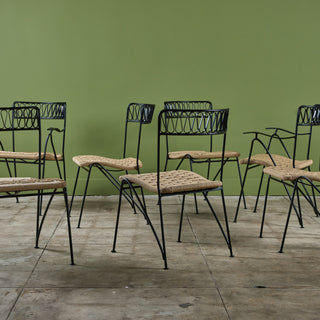 Set of Eight Maurizio Tempestini "Ribbon" Patio Chairs for Salterini