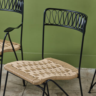 Set of Eight Maurizio Tempestini "Ribbon" Patio Chairs for Salterini