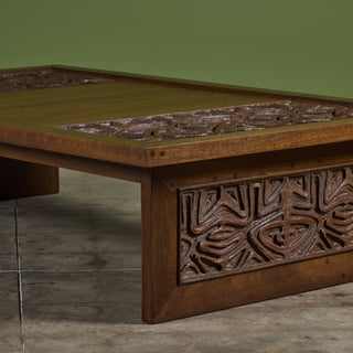 Sherrill Broudy Mahogany Coffee Table for Forms and Surfaces