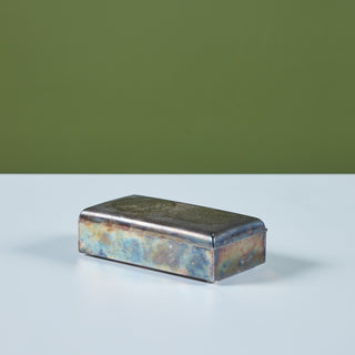 Lidded Silver-Plated Cigarette Box