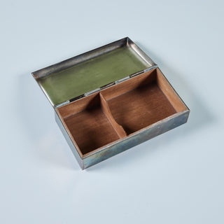 Lidded Silver-Plated Cigarette Box